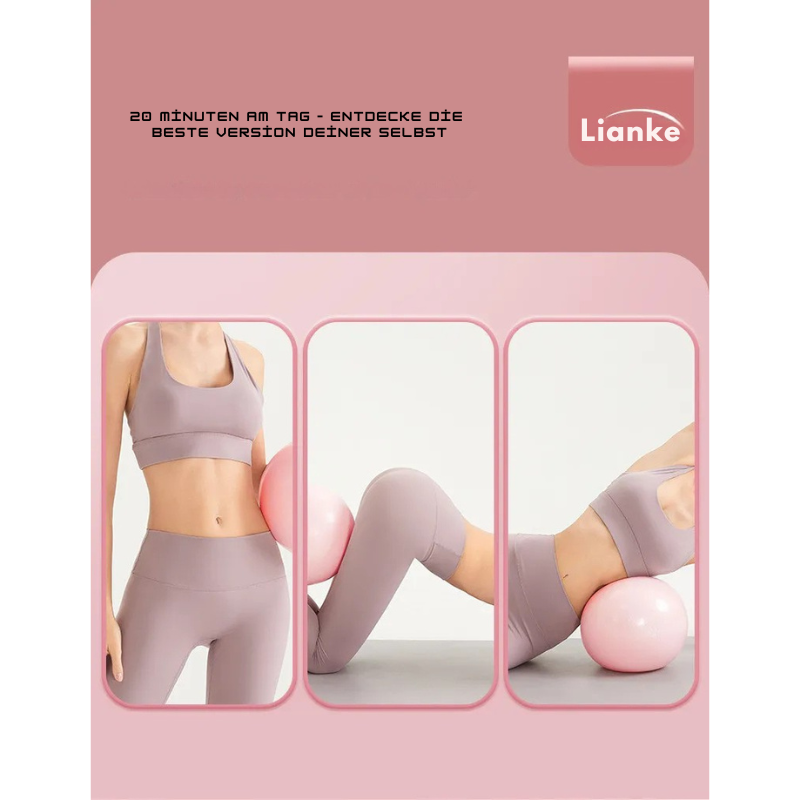 25 cm aufblasbarer Yoga-Pilates-Fitnessball in Rosa, Grün oder Lila – Anti-Explosion und rutschfest für Balance-Übungen