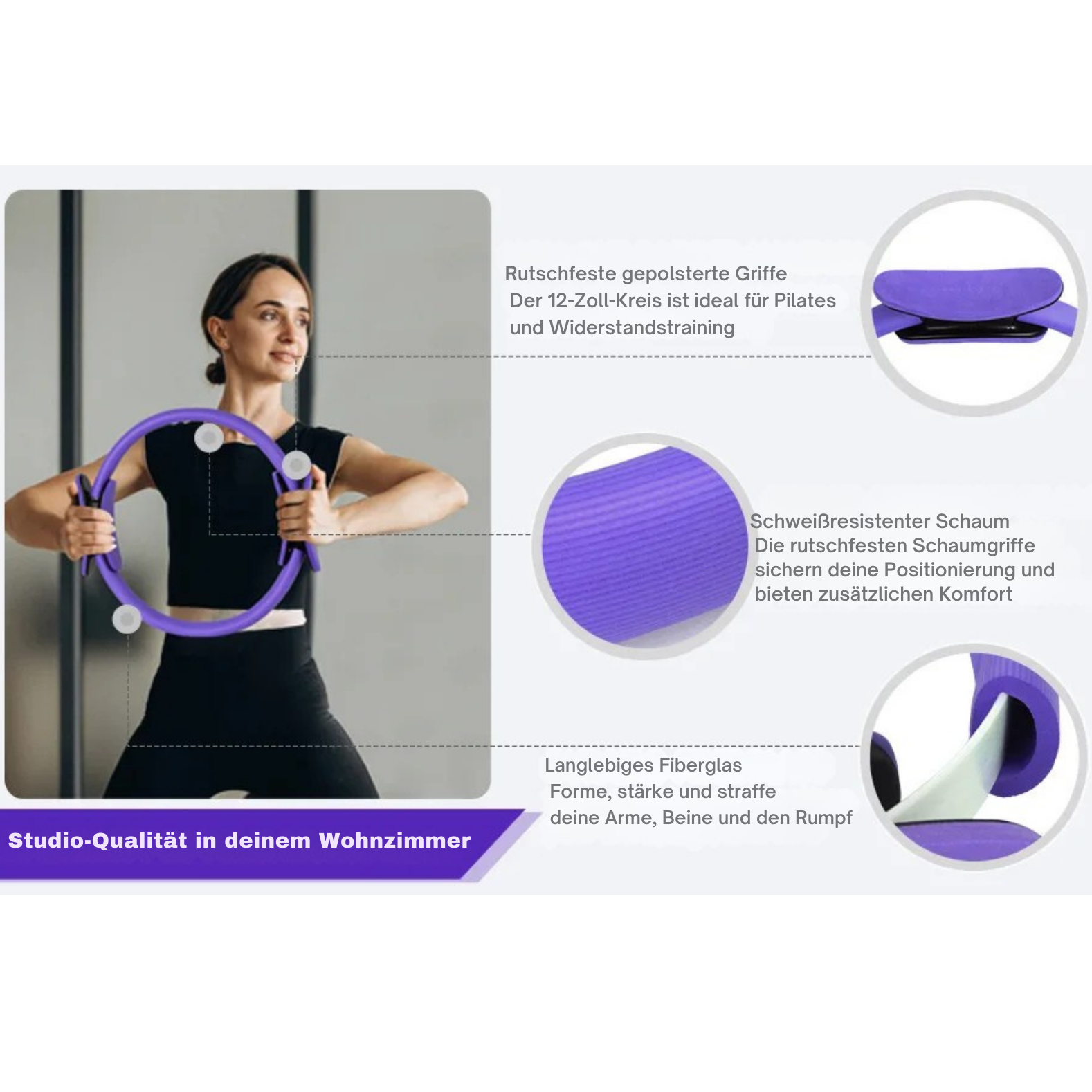 Komplettes 13-teiliges Pilates-Set – für Yoga, Pilates, Stretching und allgemeine Körperstraffung, ideal für Anfänger und Fortgeschrittene.