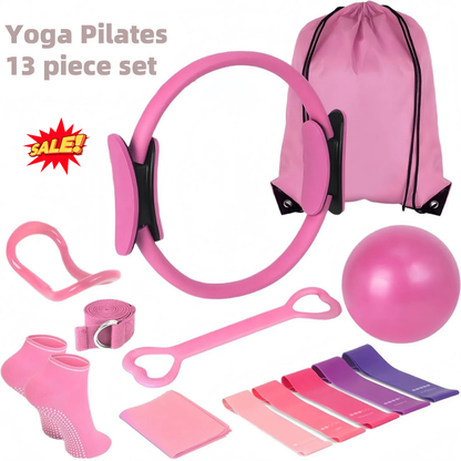 13-teiliges Pilates-Set – Komplettes Fitness-Kit für Zuhause und unterwegs